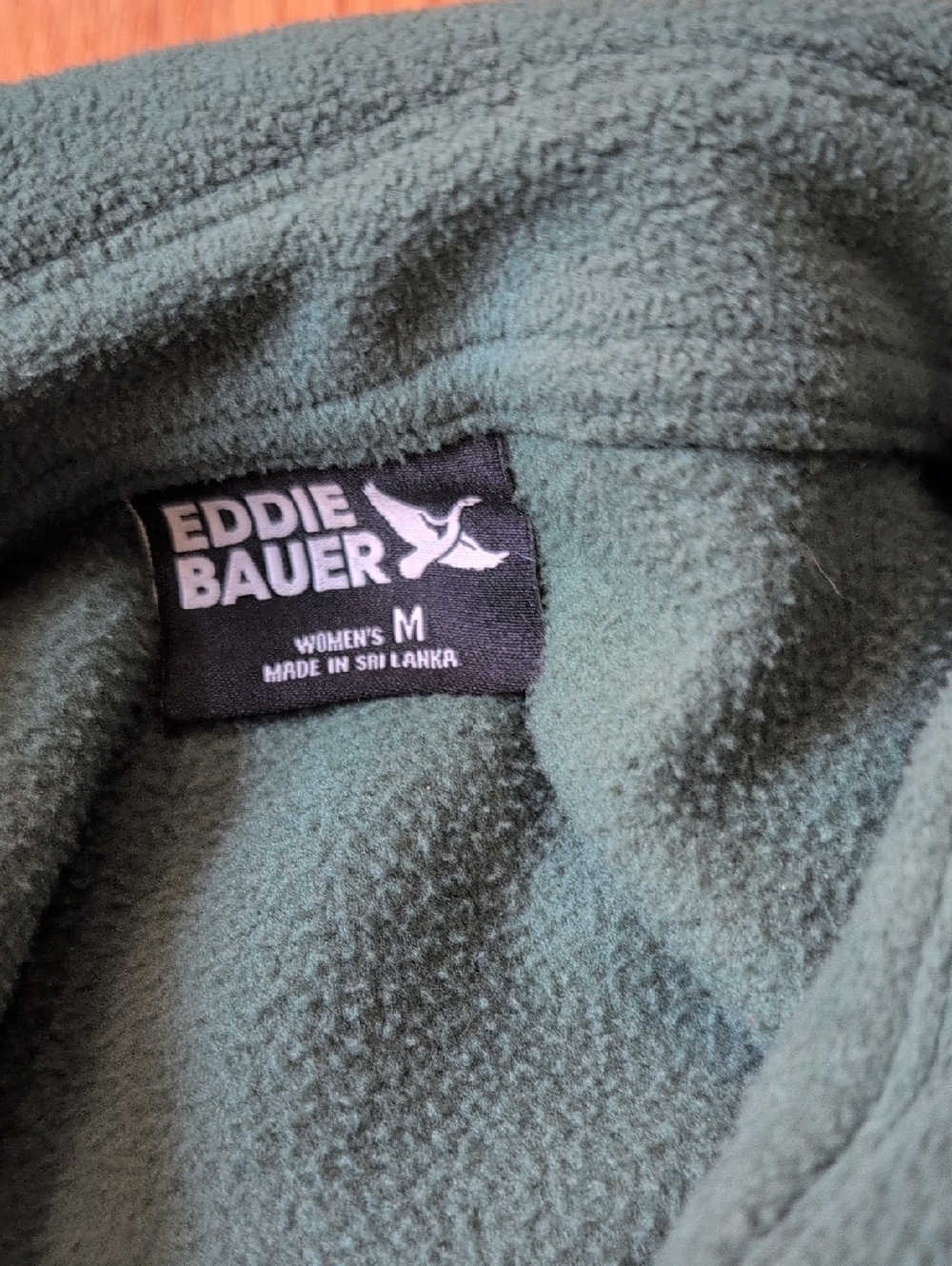 Eddie Bauer Green Fleece Button Up Women's Size M - Picture 2 of 4